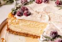 Decadent Holiday Eggnog Cheesecake