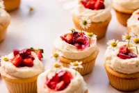 Strawberry White Chocolate Bliss Cupcakes