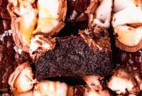 Molten Cadbury Egg Brownie Bliss