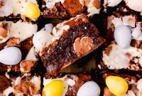 Fudgy Mini Egg Brownies