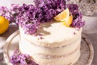 Fragrant Lilac Lemon Cake