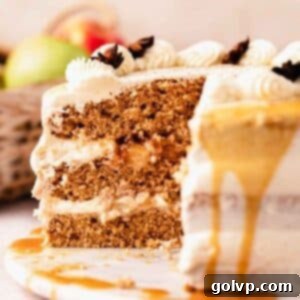 chai cake cut with gooey apple filling
