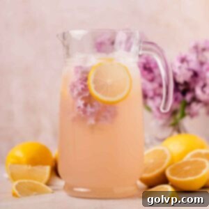 pitcher of lilac lemonade thumbnail