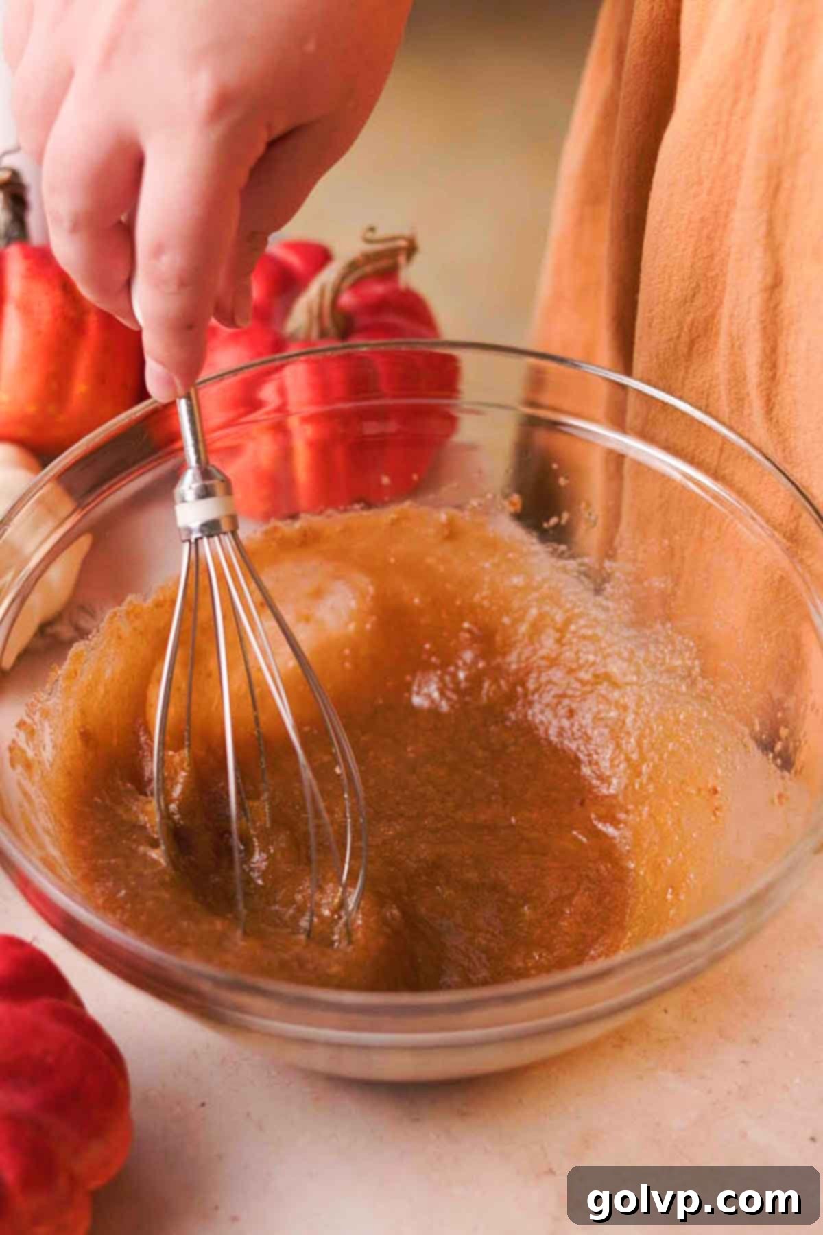 whisking eggs and sugar