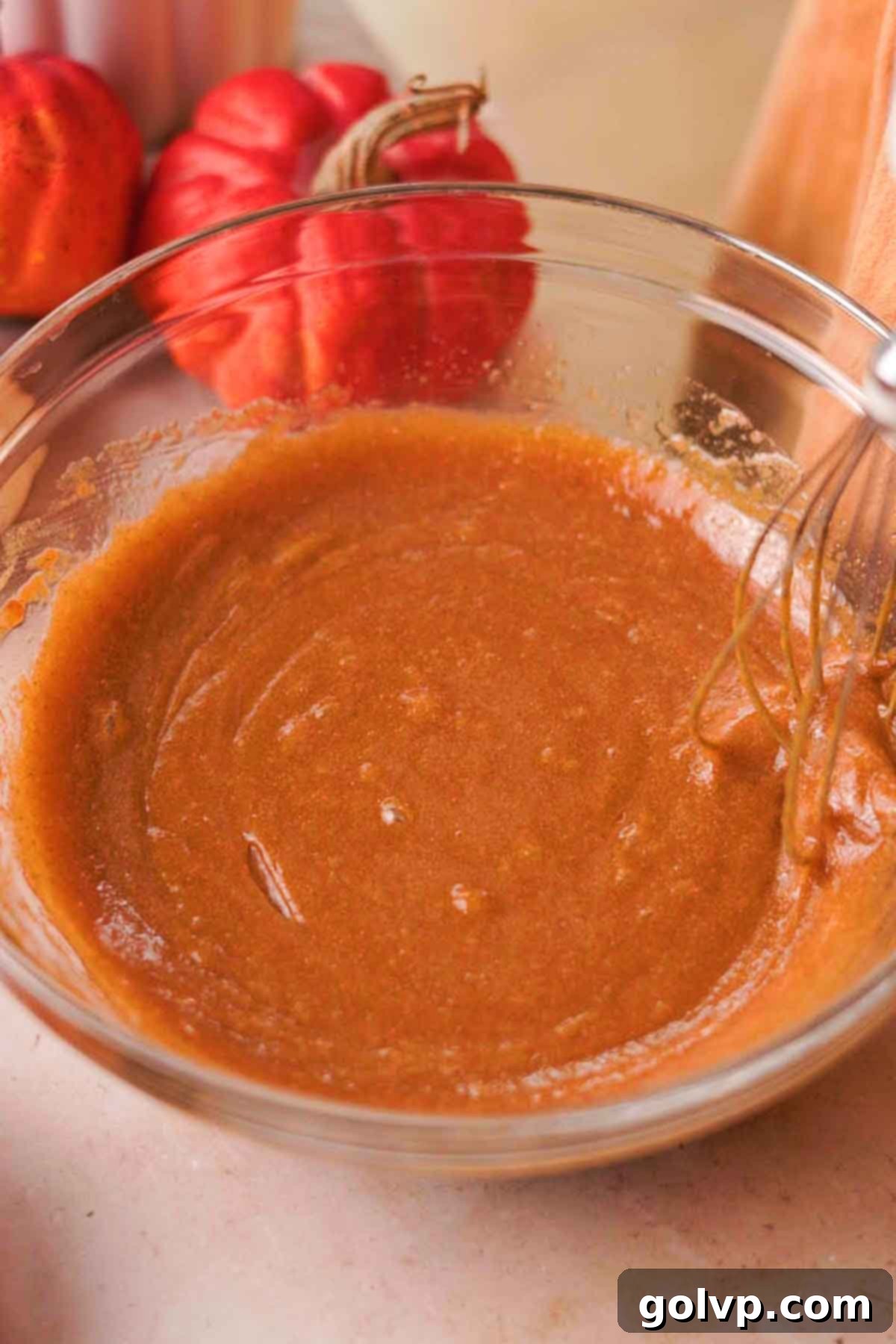 whisking wet ingredients