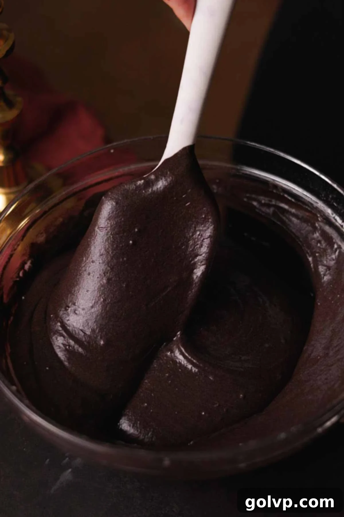 Dark Chocolate Fudge Cookies 8 mixing black velvet cupcake batter
