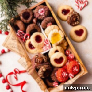 Christmas thumbprint cookie box
