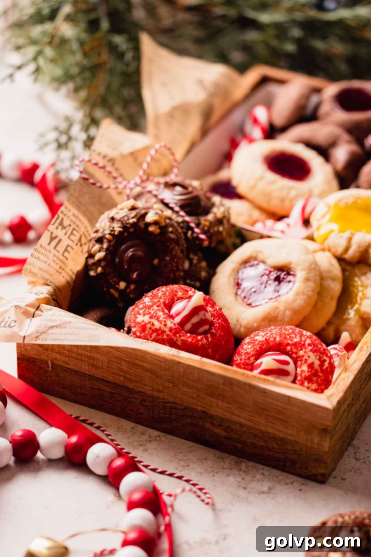 box filled with cookies