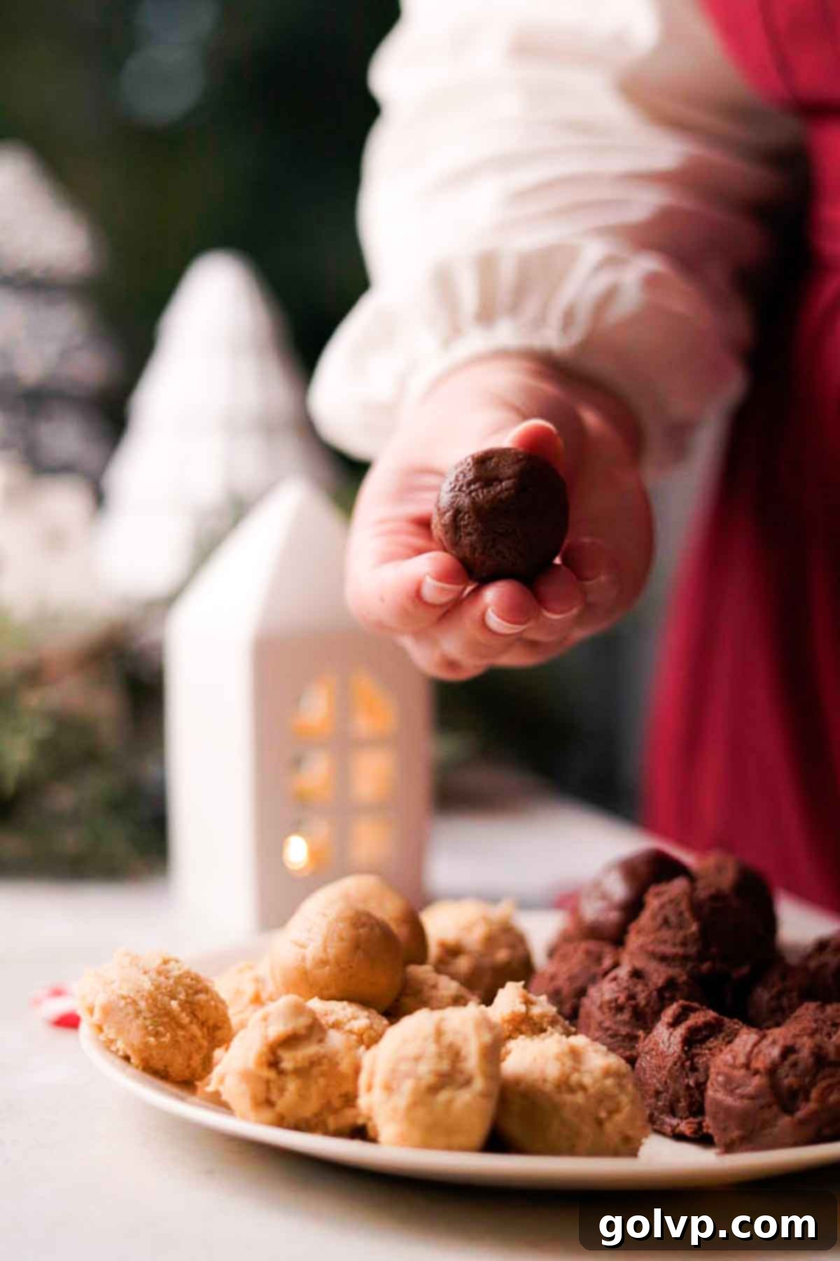 rolled out cookie dough balls