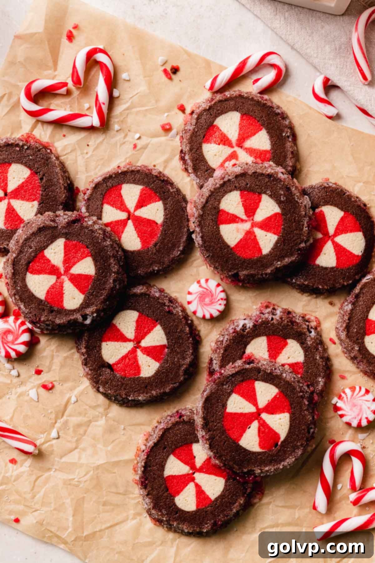 peppermint sugar cookies ready to be enjoyed