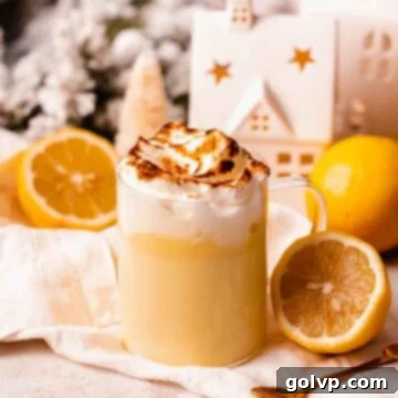 Zesty Meringue White Hot Cocoa Dream 11 lemon white hot chocolate with meringue topping