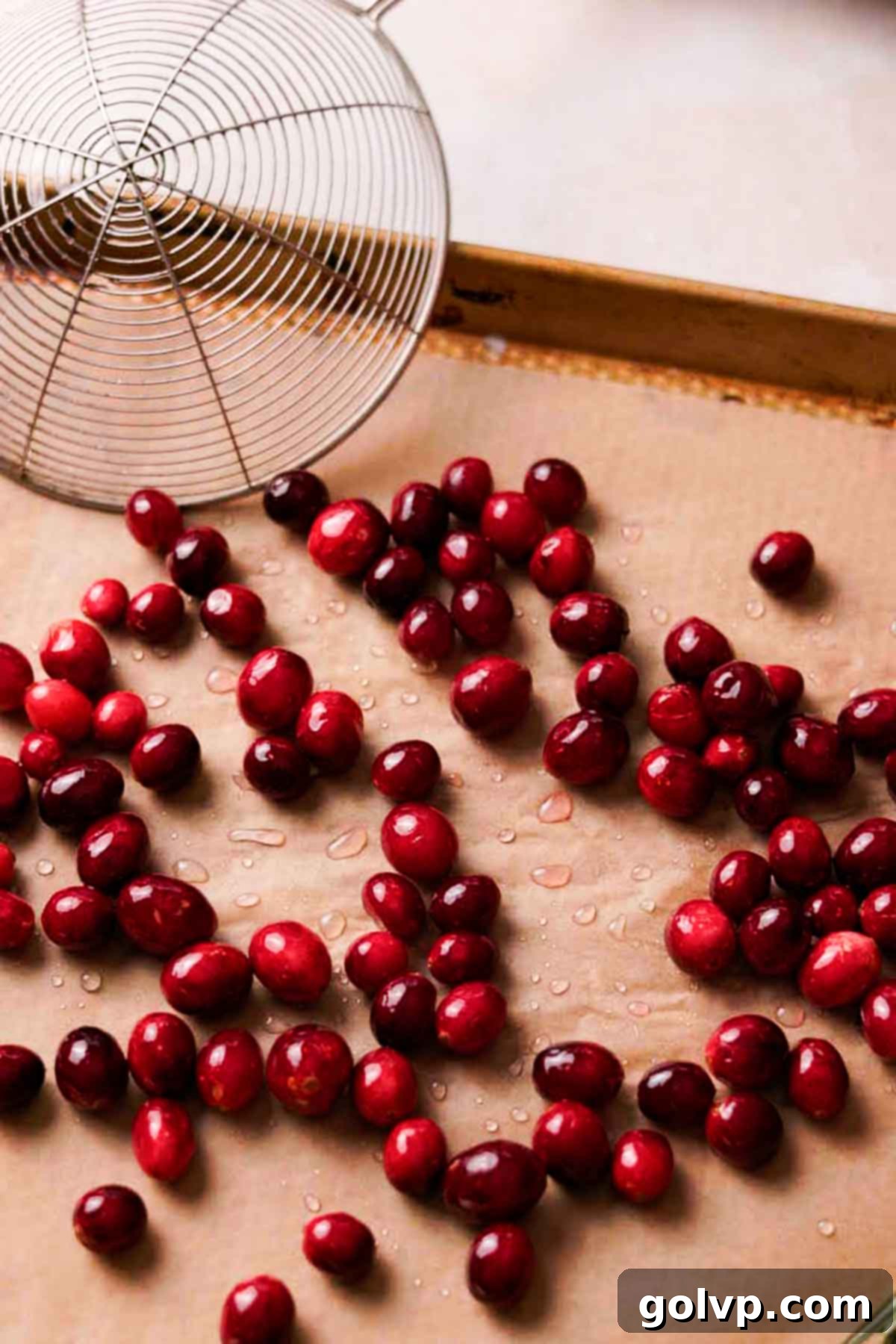 cranberries laying out to dry
