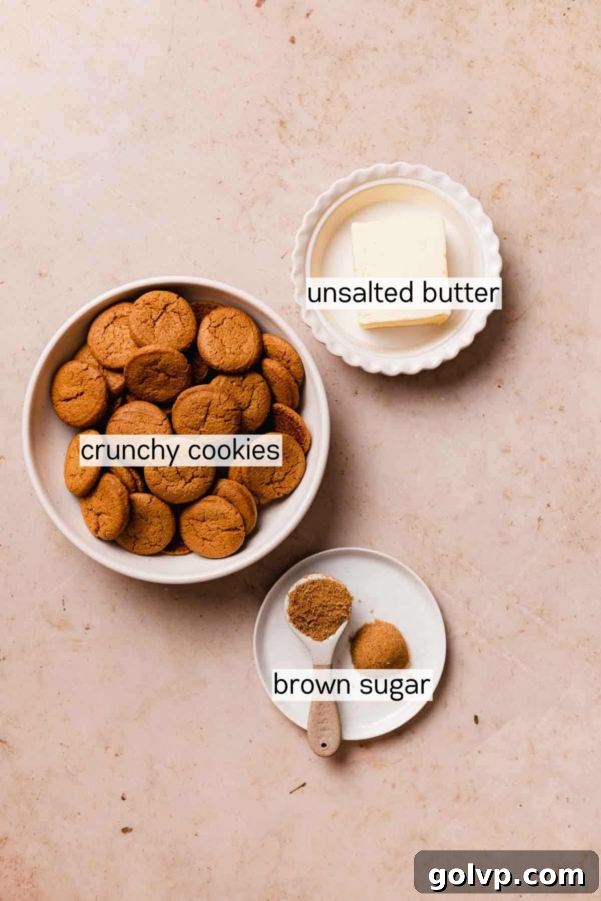 ingredients for homemade cookie butter recipe
