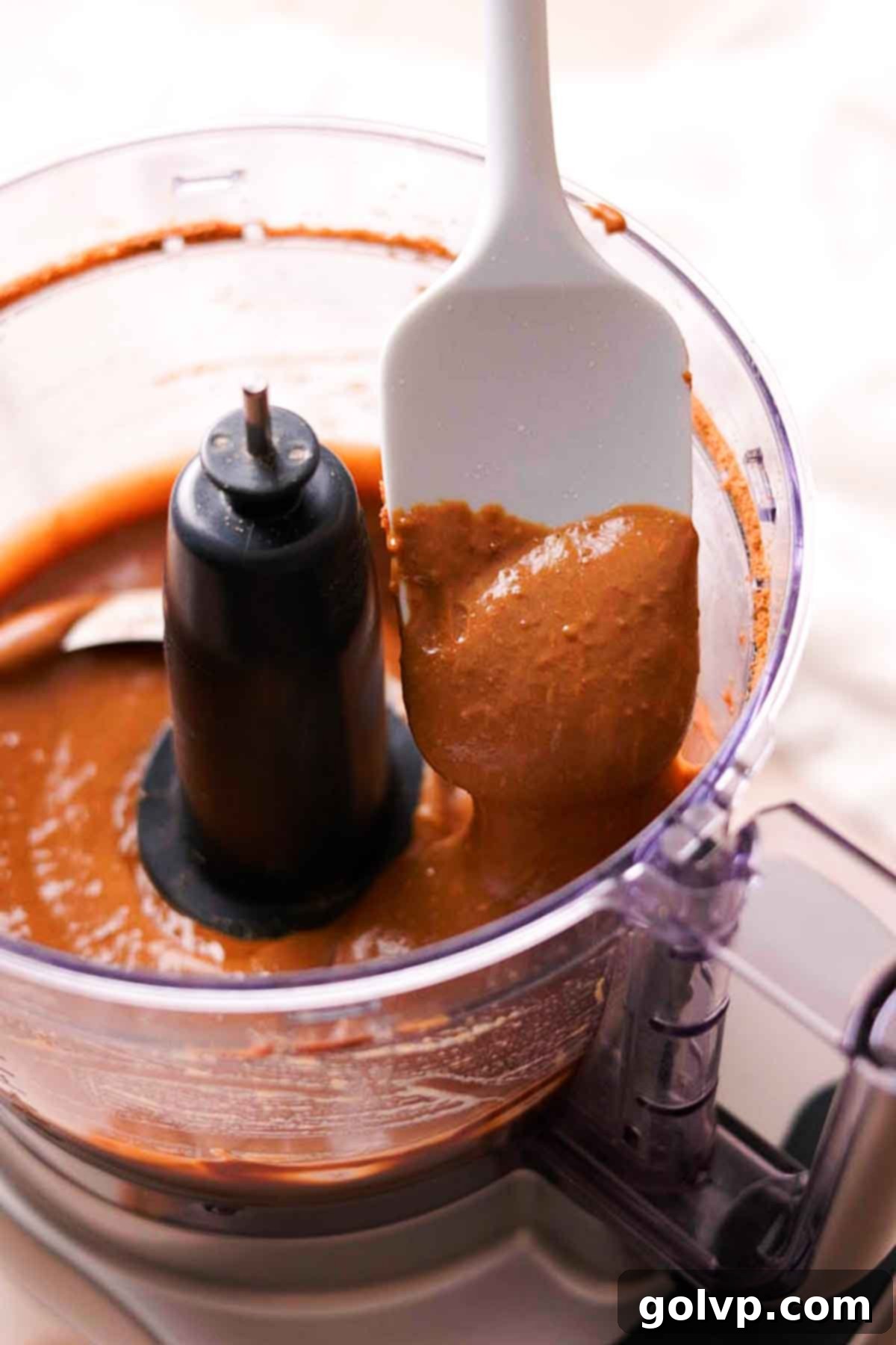 blended gingersnap cookies and hot water