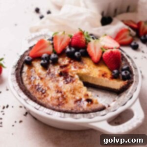 creme brulee pie with a slice taken out