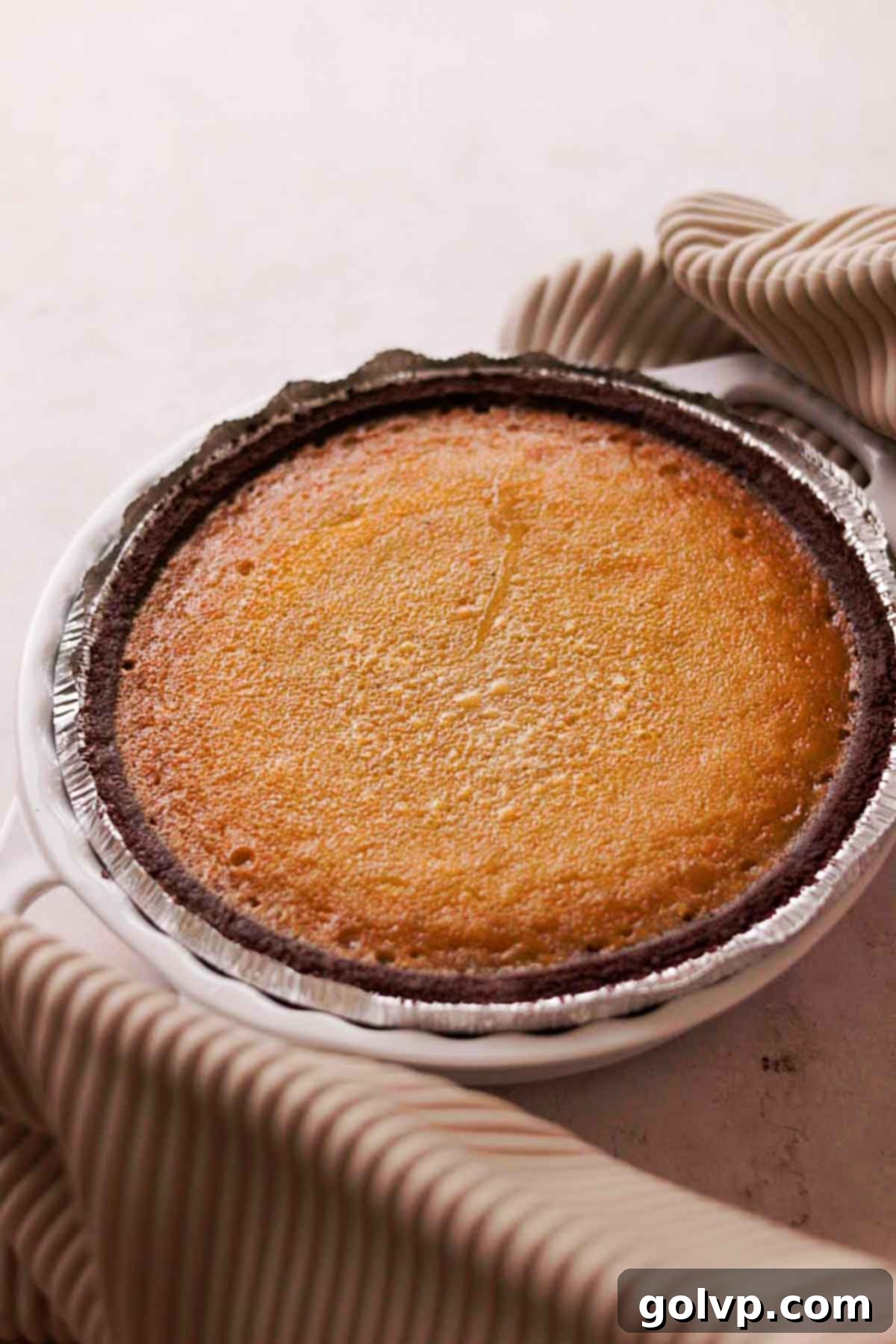 baked earl grey creme brulee pie