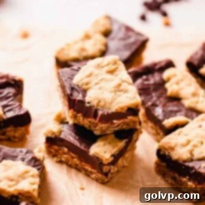 bitten oatmeal fudge bars on parchment paper