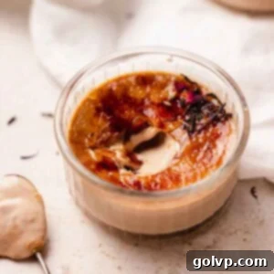 Perfectly caramelized Earl Grey Crème Brûlée ready to be served