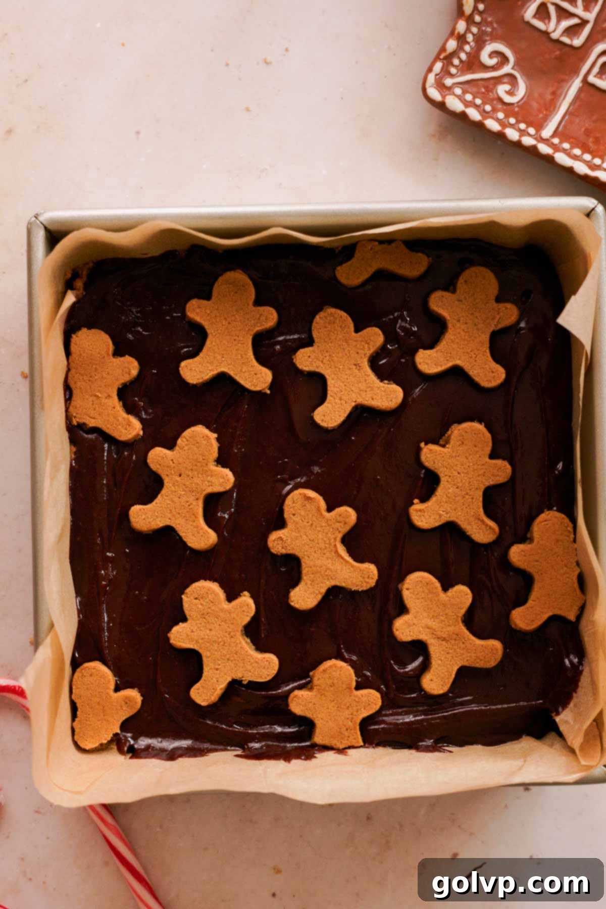 gingerbread brownies before baking