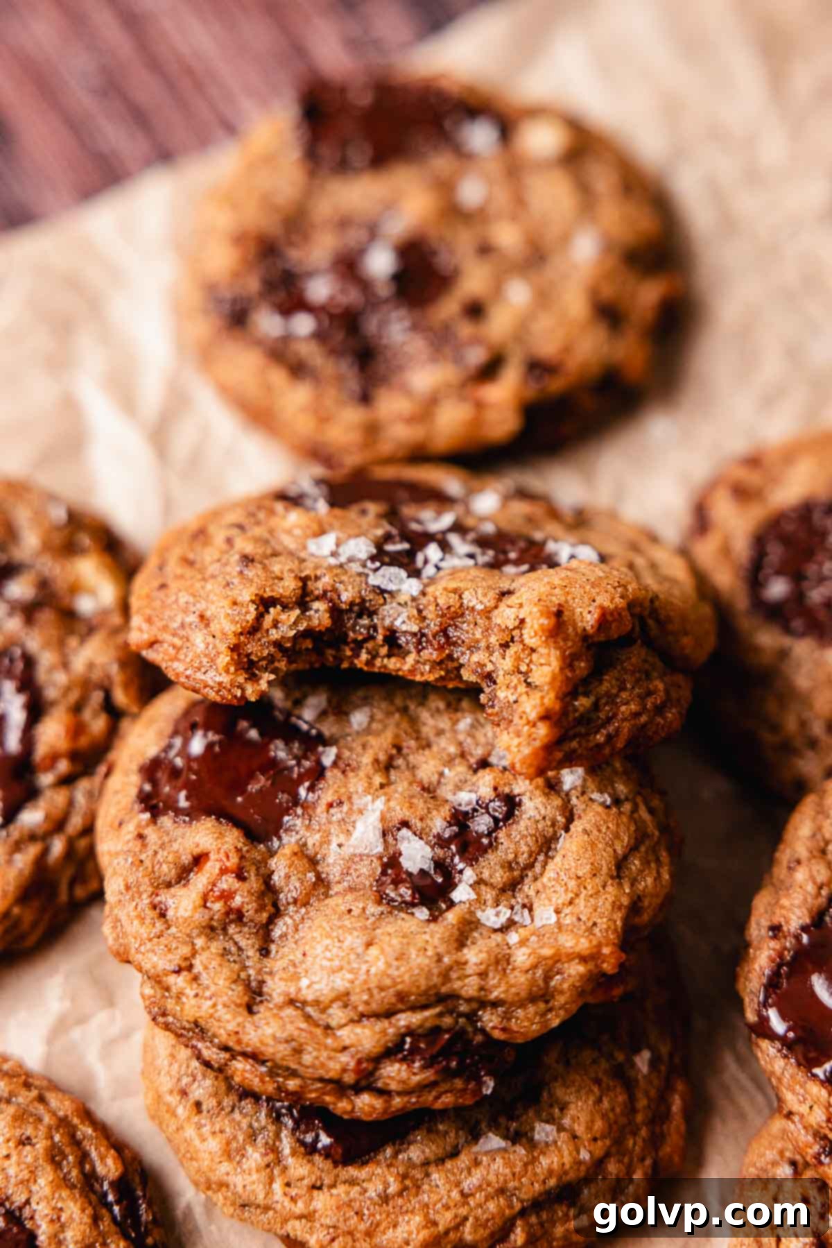 Soft-Baked Banana Bread Cookies 3 closeup of chewy banana bread cookie interior