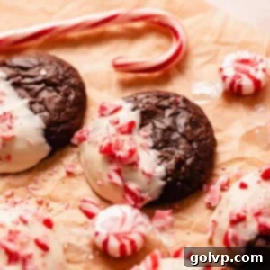 peppermint brownie bark cookies