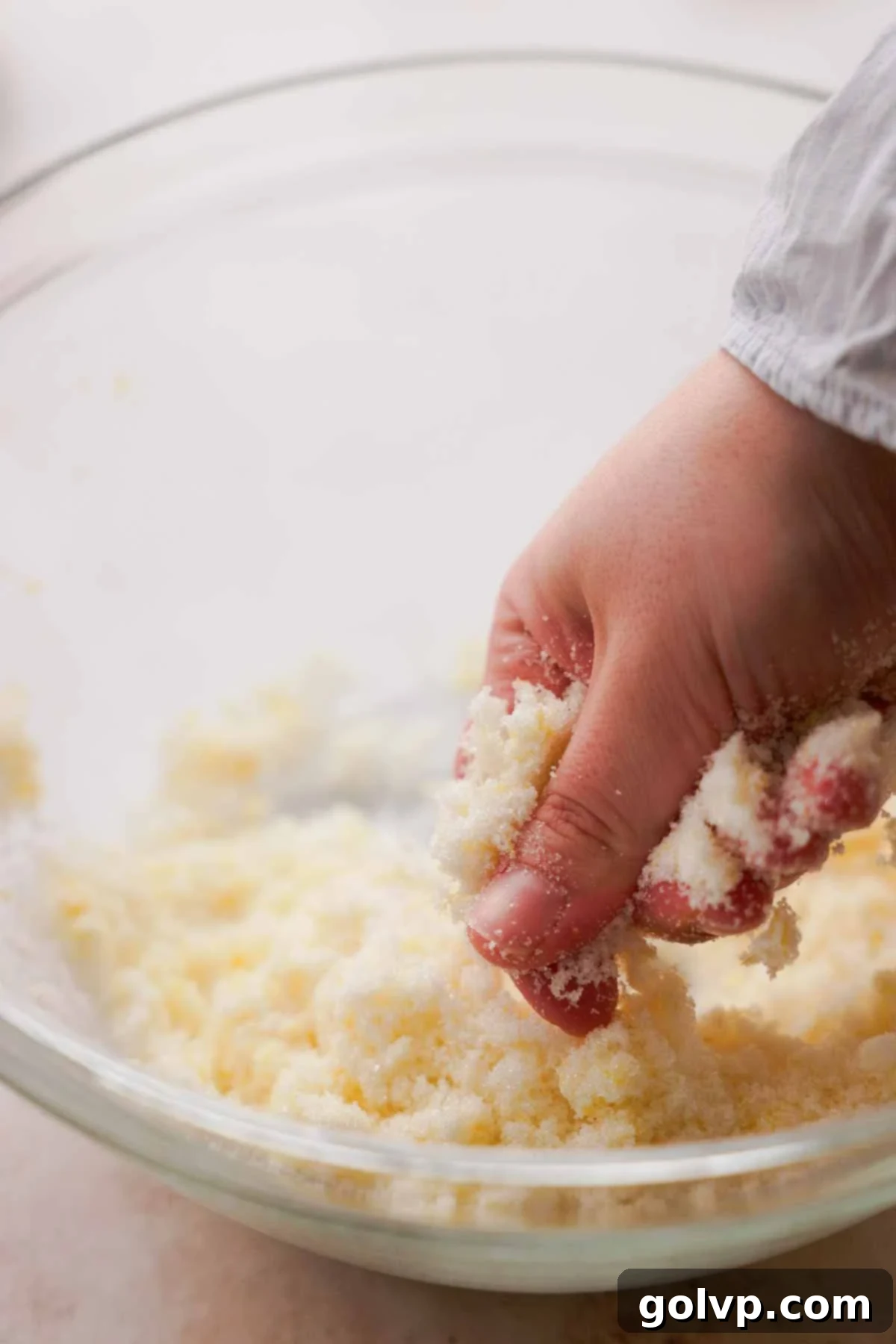 Lemon Poppy Seed Cheesecake Perfection 9 rubbing lemon zest and sugar together with fingers