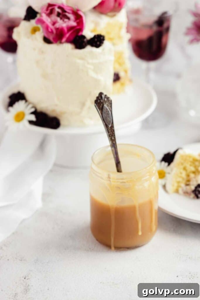 jar of salted caramel with silver spoon
