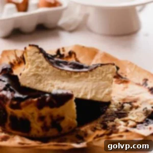 creamy basque burnt cheesecake cut in half