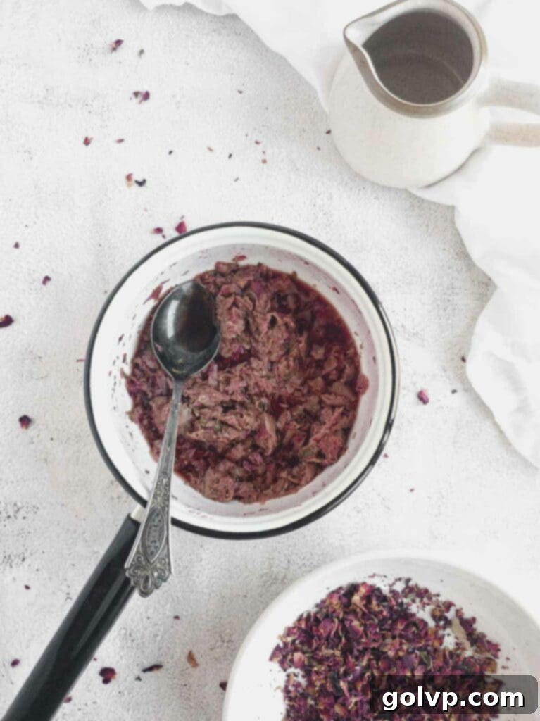 making homemade rose water