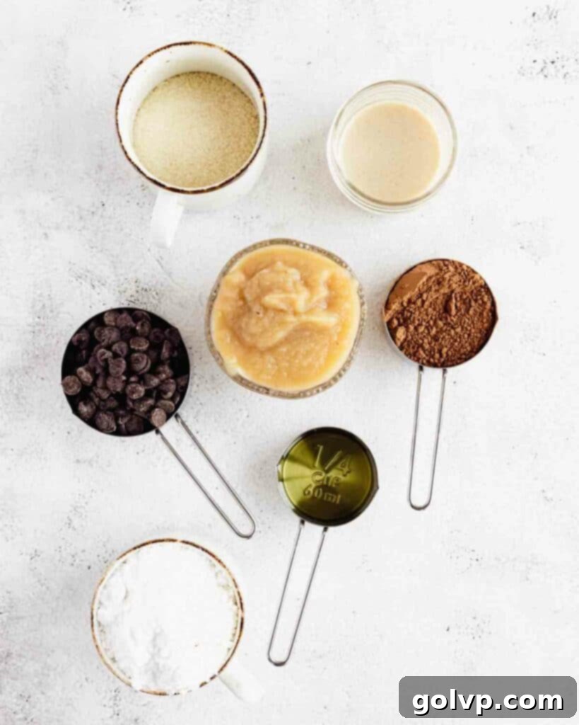 muffin ingredients laid out on a table