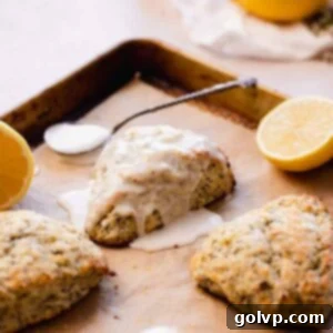 lemon poppy seed scones