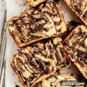 Easy No-Knead Chocolate Tahini Babka 13 Closeup of gooey chocolate tahini babka