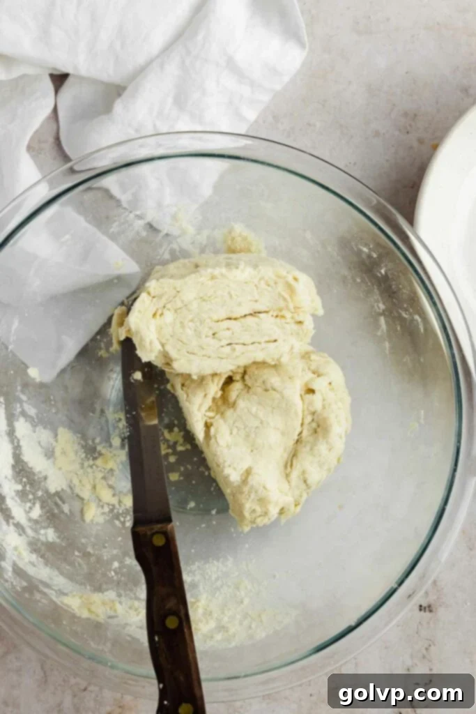 Prepared and chilled flaky pie crust dough disks, ready for rolling.