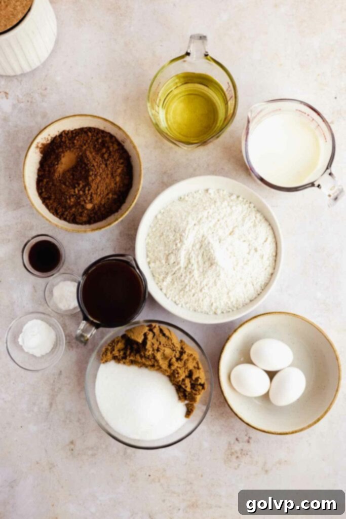 chocolate cake ingredients