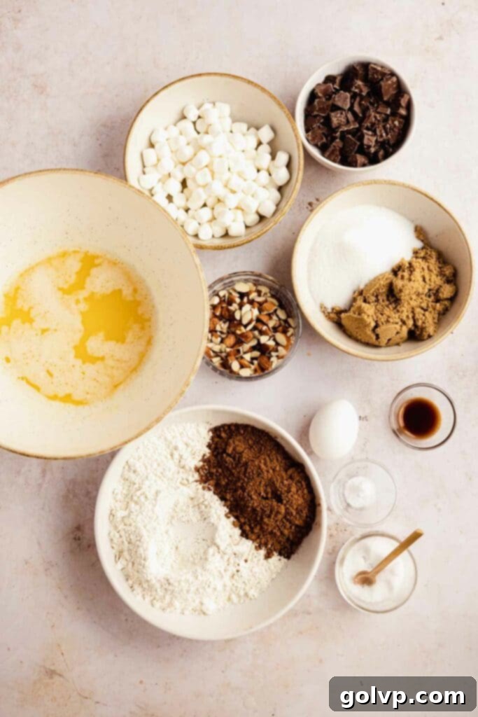 Rocky road cookie ingredients