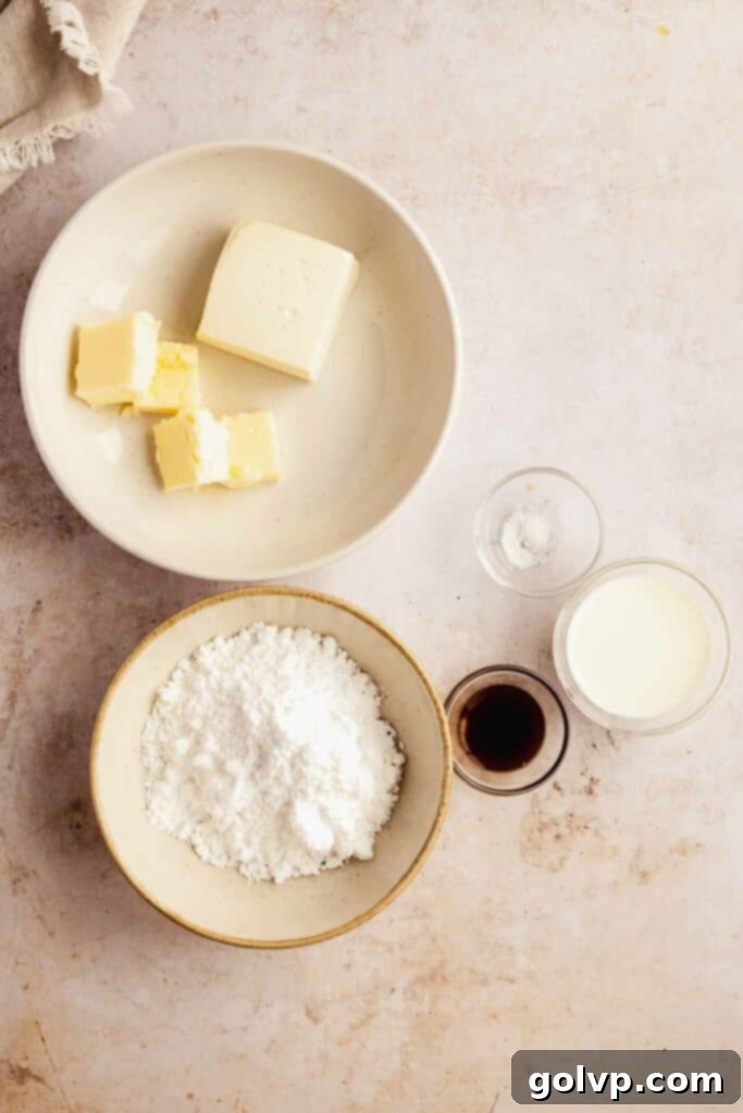 Cream cheese glaze ingredients