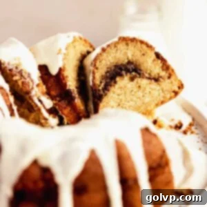 cutting slices of cinnamon bundt cake