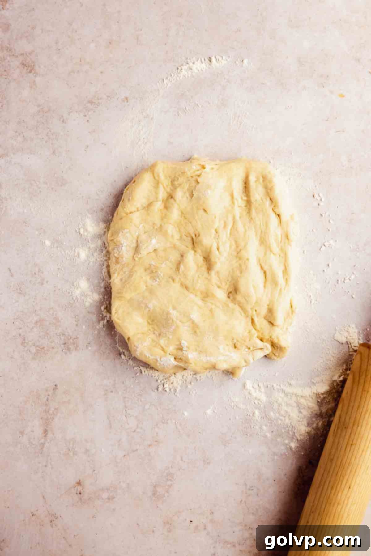 Cinnamon Swirl Delights 5 Dough rolled out and ready for filling