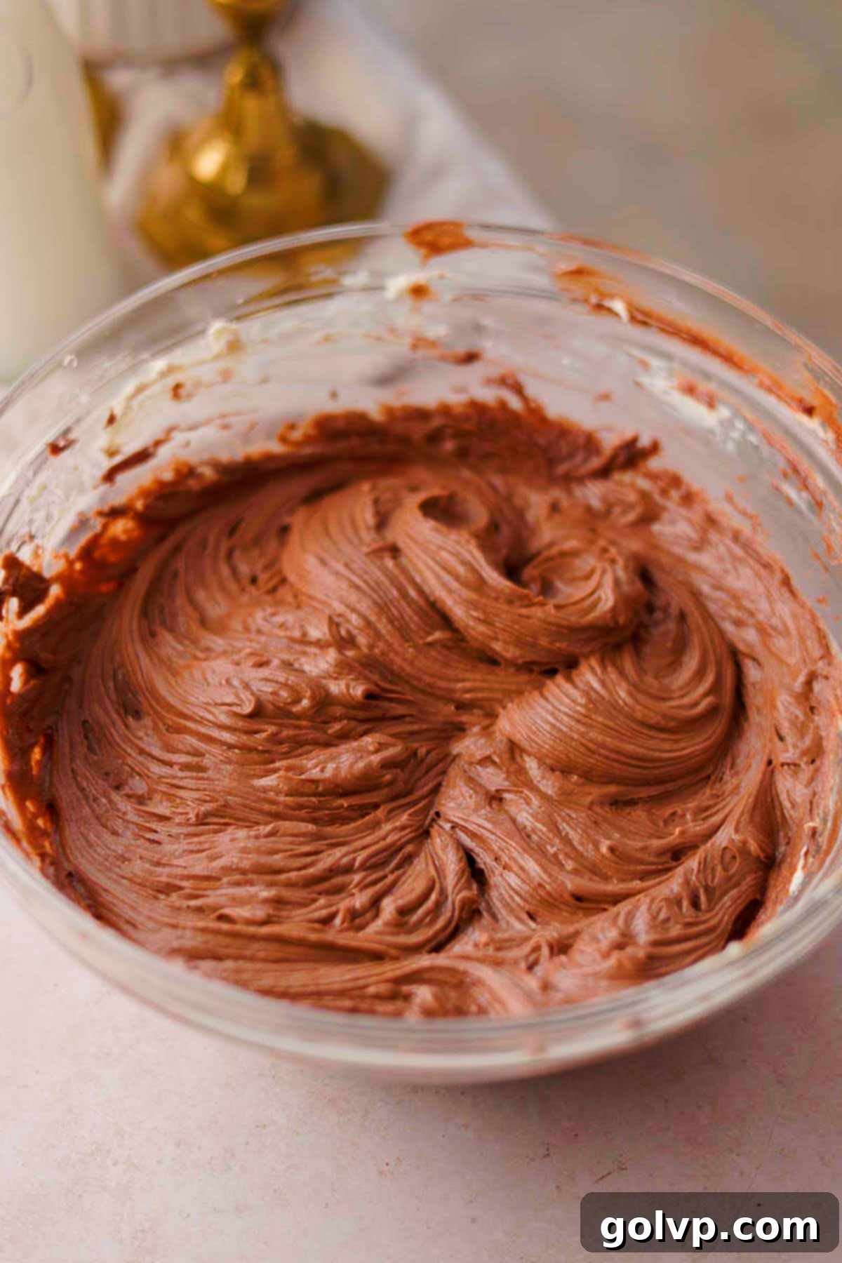nutella cheesecake batter whipped without eggs