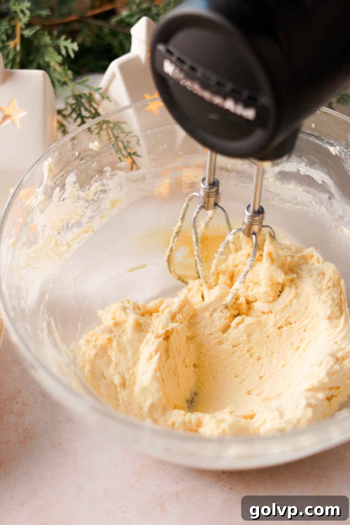 creaming butter, sugar, and egg yolks until creamy