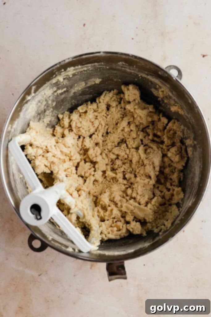 combine shortbread dough