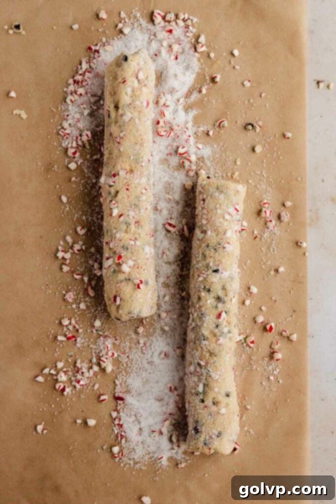 shortbread cookie dough logs for cut and bake cookies