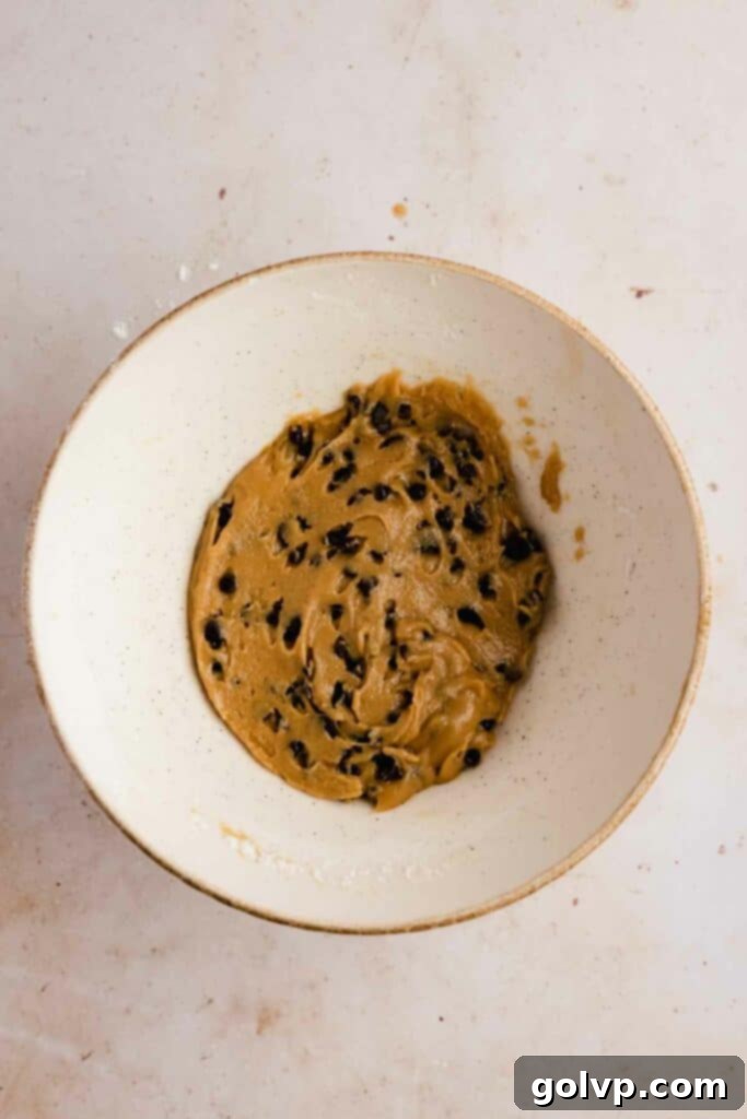 the mixed cookie dough