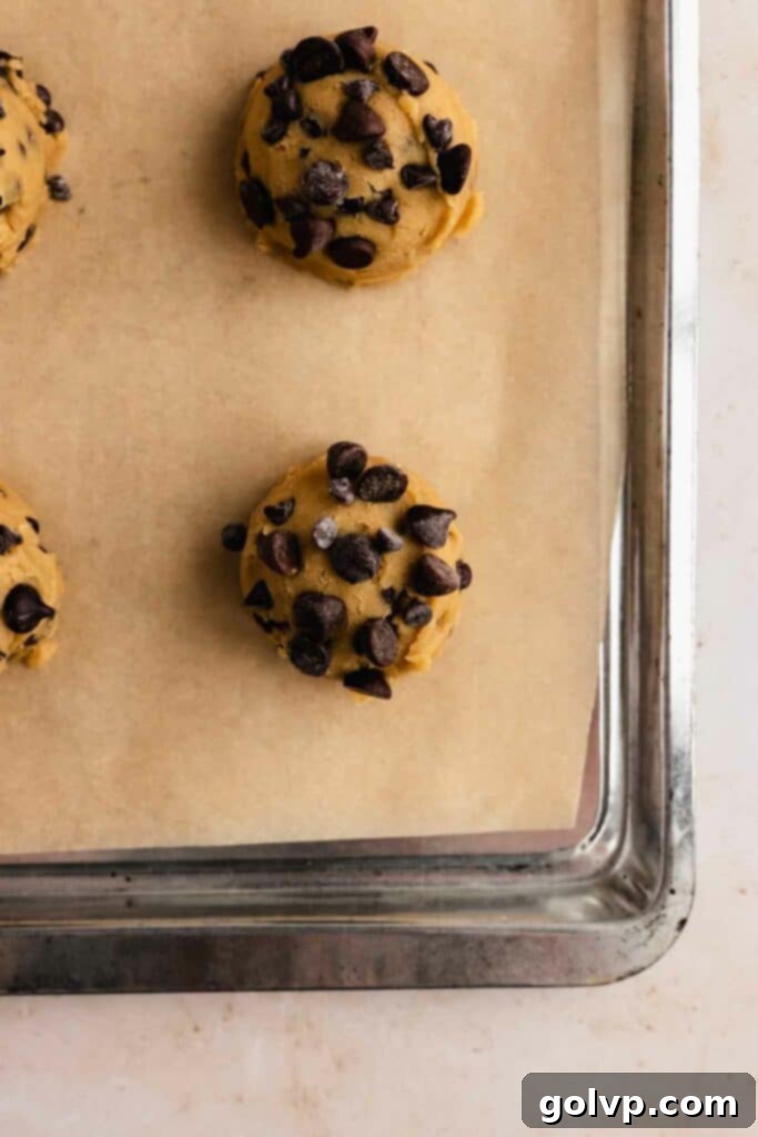 cookie dough balls with chocolate chips