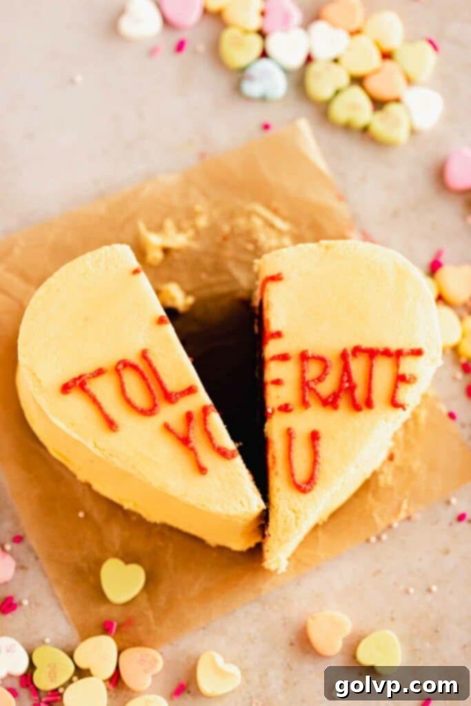 I tolerate you anti conversation hearrt cake
