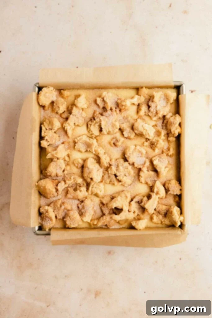 Added pieces of cookie dough on top and sprinkled with cinnamon sugar