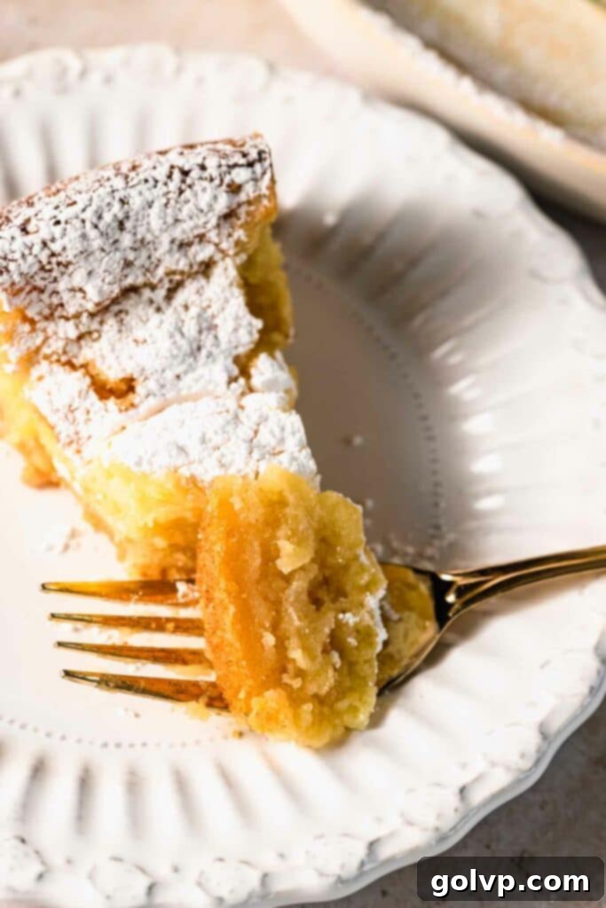 close up of lemon butter cake texture