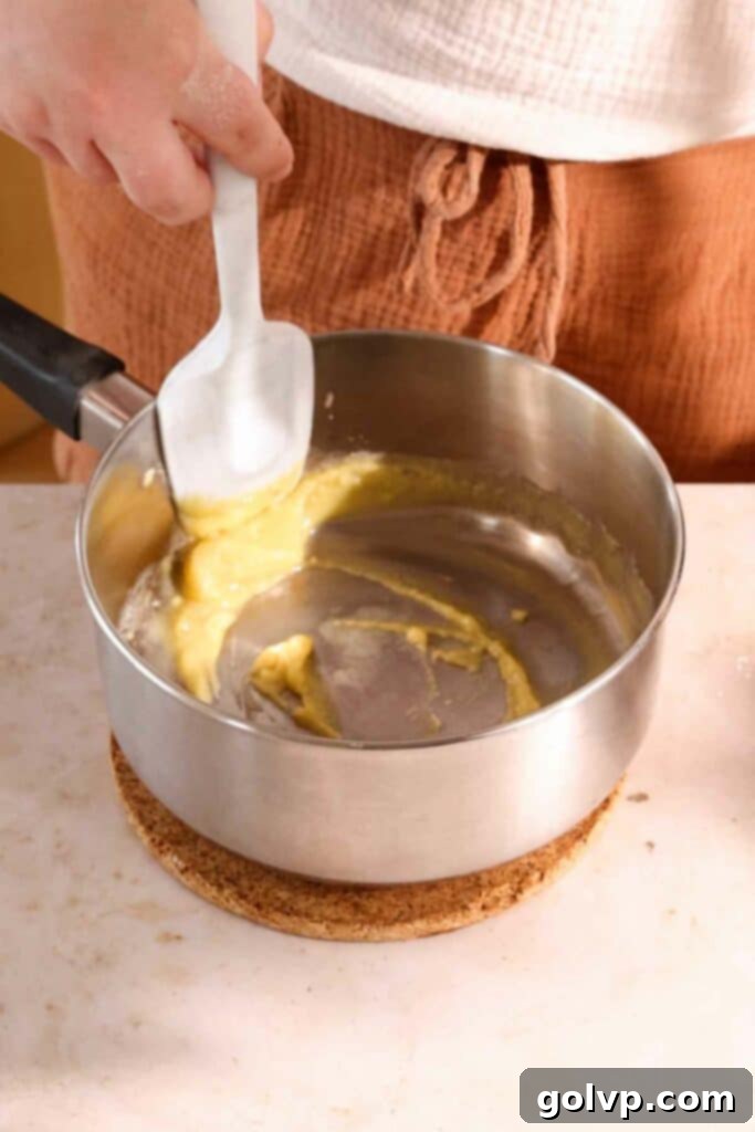 making roux for cheese sauce