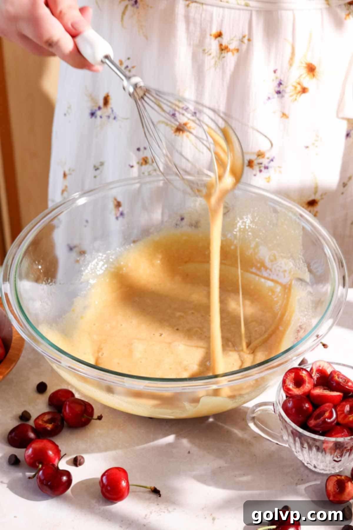 Decadent Cherry Brownies 4 whipping eggs and sugar together until thick and light in color for brownie batter