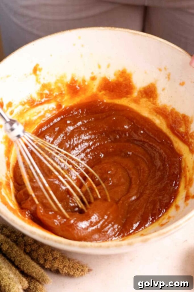 whisking wet ingredients together